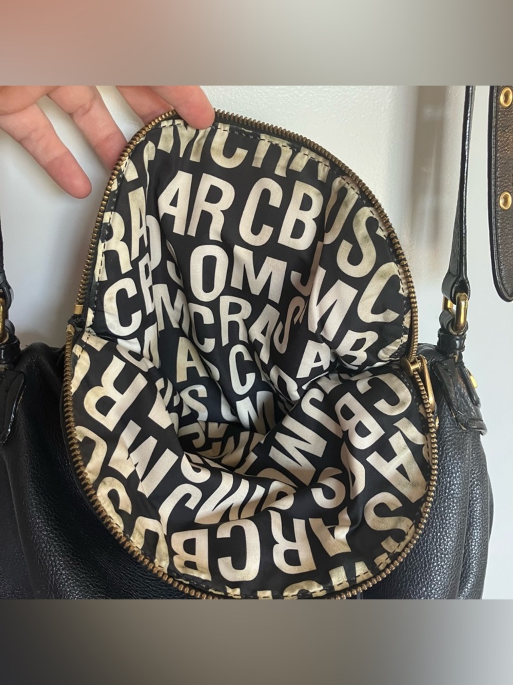 MARC by‎ MARC JACOBS Natasha Classic Q Leather Crossbody Black Y2K Purse - Picture 9 of 12